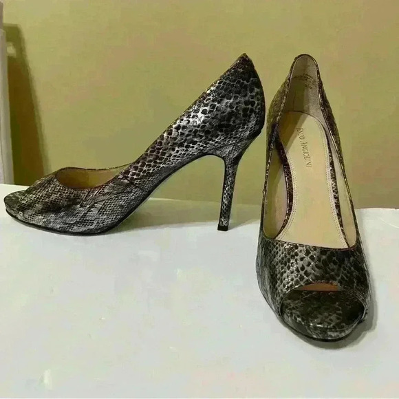 Enzo Angiolini Womens Eamaiven Pewter Heels Shoes 9.5M Party cocktail wedding - Picture 2 of 13